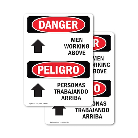 Signmission Safety Culture Sign, 7 in Width, Vinyl Decal, Rectangle, Bilingual OS-2PACK-DS-D-710-VS-1448